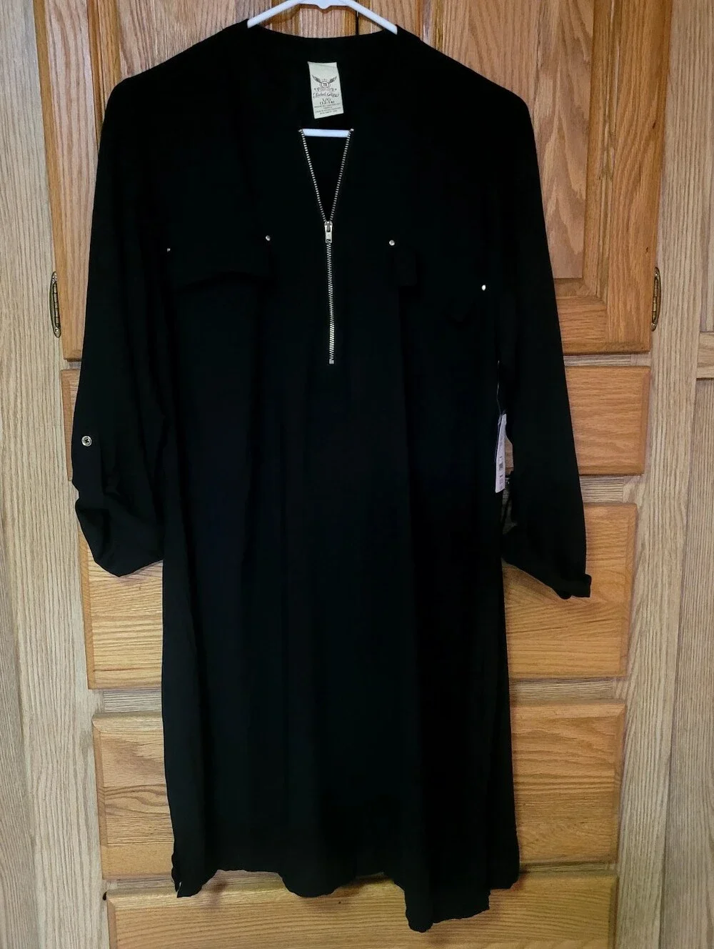 Faded Glory Black Shirt Dress, Size L